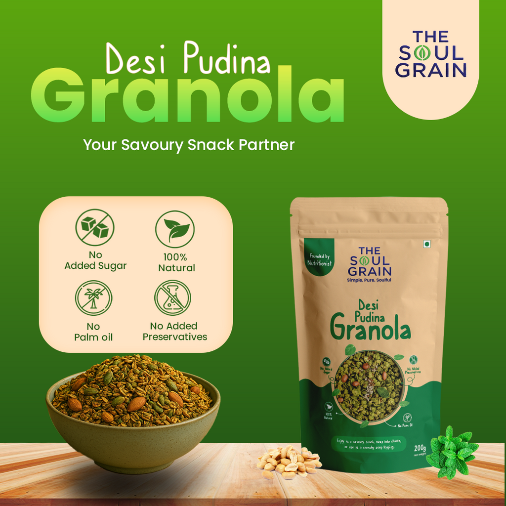 Savoury Granola Desi Pudina