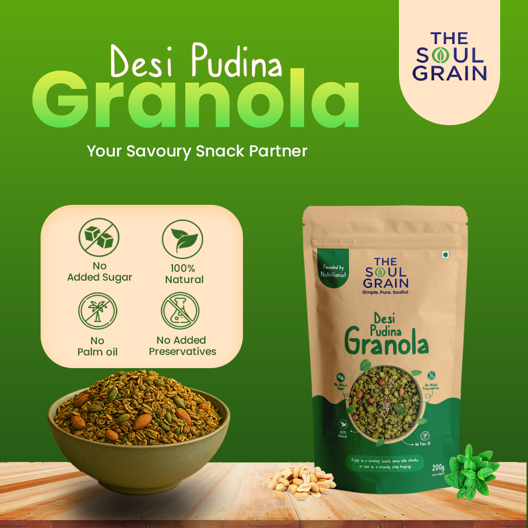 Savoury Granola Desi Pudina